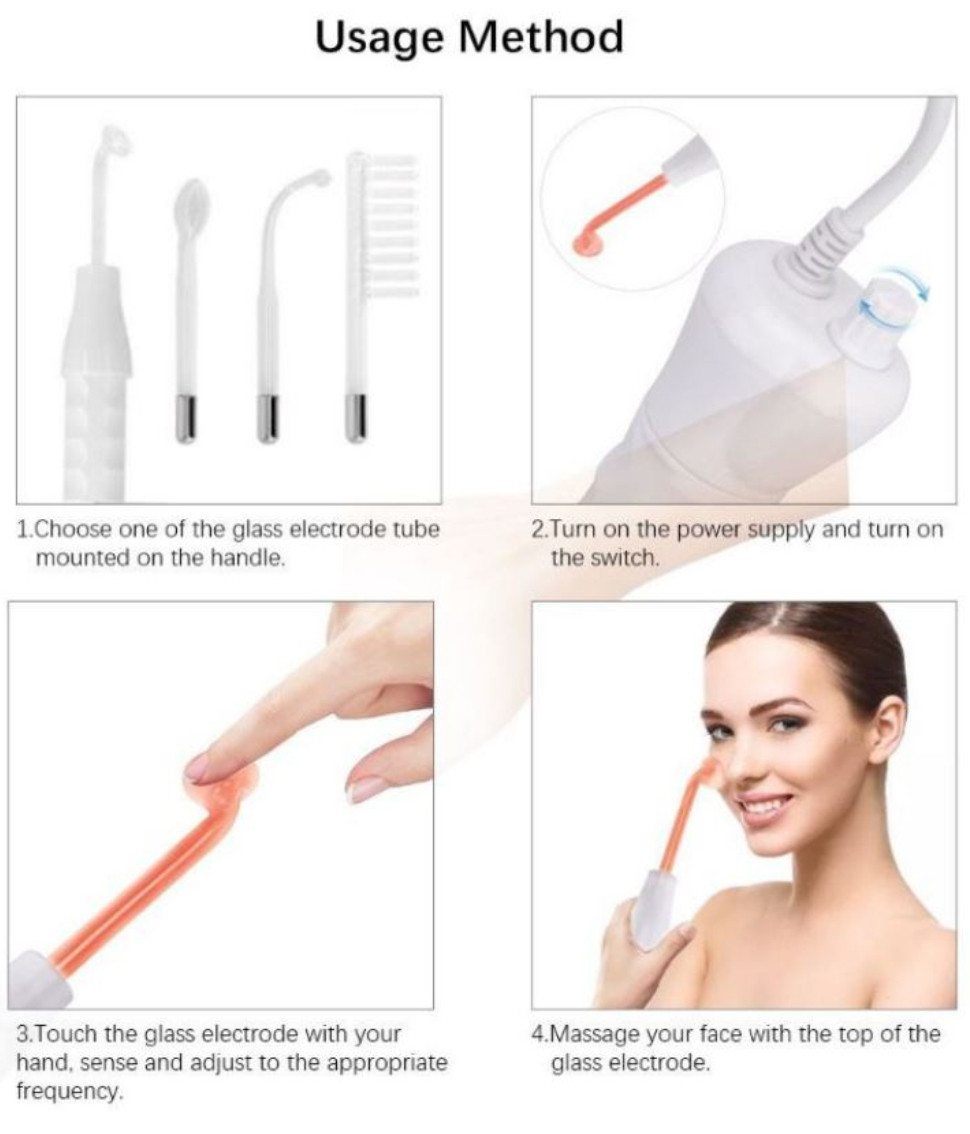 Miniatura 8 de Alta Frecuencia Facial 4 Electrodos